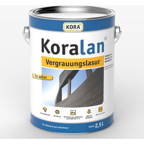 KORALAN Vergrauungslasur, Basalt, 2,5 Ltr (1/2)