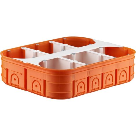 Unterputz-Sechspoldose 6x60 mm, Multiwall, orange M6x60F