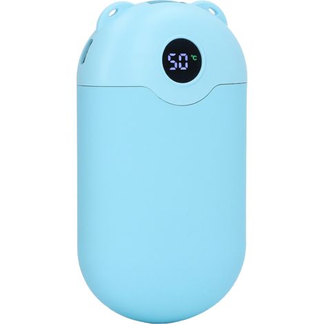 Chauffe-mains Rechargeable 5S Chauffage Rapide Protection Charge Décharge USB 2400mAh Batterie Externe avec Affichage Numérique Bleu (1/5)