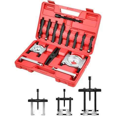 14 pièces Kit Extracteur de roulement Jeu d'outils extracteur Kit Couteau de séparation, décolleurs d'engrenages et de roulements- 5 cm et 7,6 cm (1/4)
