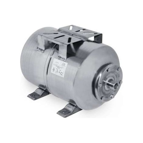 Edelstahl Ausdehnungsgefäß INOX 24l für Hauswasserwerk horiz. für Jetpumpe Membranausdehnungsgefäß