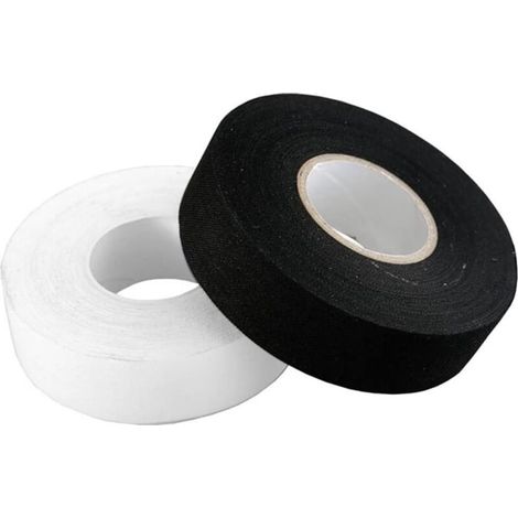 Nastro termoadesivo per orli da 60 m, per incollare o stirare, strumento per modifiche e orli, nastro termoadesivo per unire tessuti, pantaloni, tende, indumenti (20 mm - bianco + nero)
