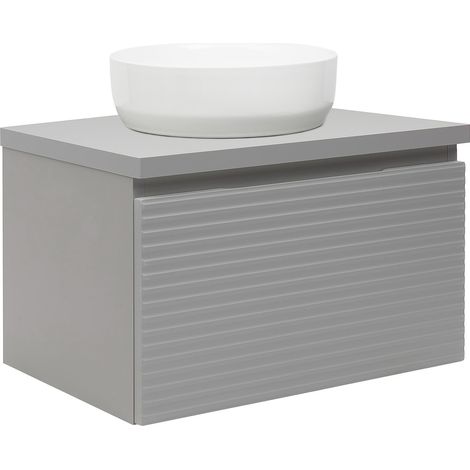 Naturel Mueble de baño bajo lavabo Naturel Savona 98x43x44,8 cm, gris mate (SAVONA100GMD) (1/4)
