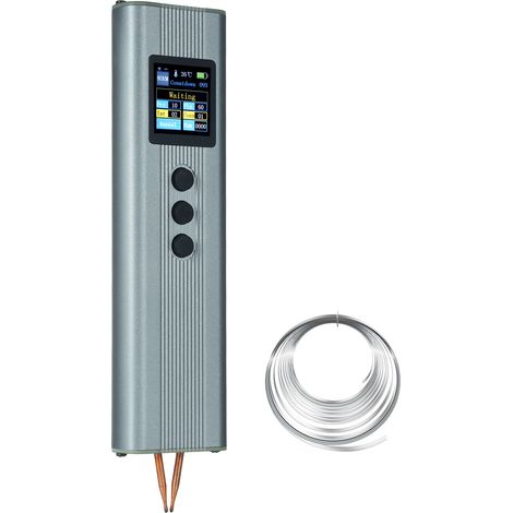 Soudeur par points de batterie portable 2200 mAh au lithium, écran couleur TFT de 1,33 pouces, 11 vitesses de soudage réglables, placage au nickel, épaisseur de bande d'acier 0,1-0,3 mm. (1/4)
