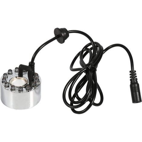 Brouillard d'eau de Bassin de Fontaine, humidificateur d'air de brumisateur d'atomiseur de nébuliseur ultrasonique,12 LED 24 V Couleur(Three-Color Gradient Atomizer) brumisateur à ultrasons br (1/5)