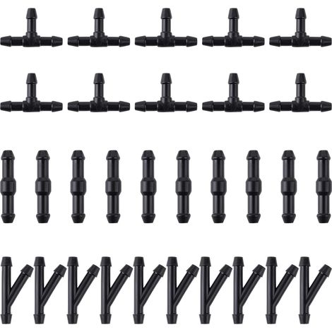 30 Pcs I/T/Y Wiper Hose Coupling 2 and 3 Way Universal Washer Hose Adapter for Car Wash Bus (1/5)