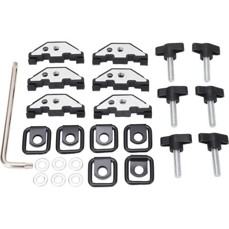 Kit de fixation pour hardtop Jeep – Vis à main, anneaux D, clips – Compatible Wrangler YJ TJ JK JKU 1995‑2018 – Fixation rapide, ABS/métal, 6 pièces (1/5)