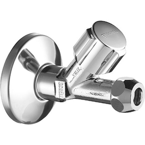 Schell Schrägsitzventil COMFORT G 1/2 AGxG 3/8 AG, lg. Bauf., verchromt (1/3)