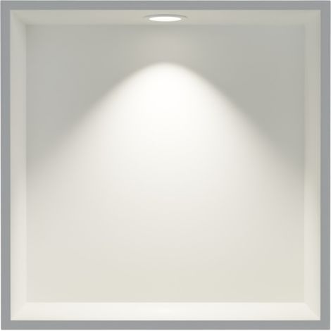Bernstein – Niche murale douche acier inox 30x30x10cm – Spot LED inclus – Installation encastrée – Couleur au choix – IP65 pour salle de bain