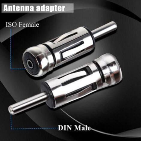 Lot de 2 adaptateurs antenne radio DIN mâle vers ISO femelle – universel (1/4)