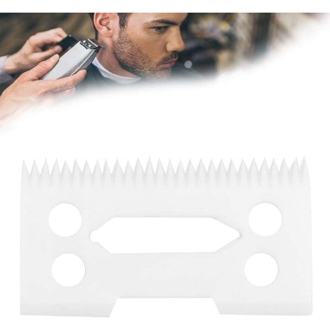 clipper blade, Lames de Tondeuse Céramique, Tondeuse Réglables pour Tondeuse, Outil de Remplacement Compatible avec 8504 Tondeuse à Cheveux Électrique (blanc) (1/5)