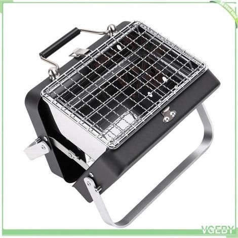 Barbecue pliant - FAFEICY - Modèle compact - Inox - Portable - Charbon (1/4)