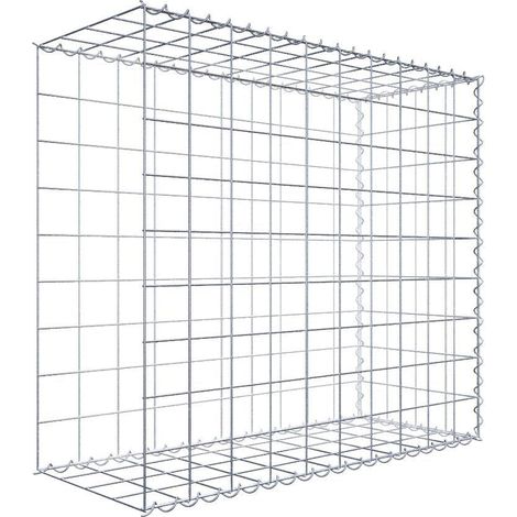 Gabiondeco - Gabion - Element de prolongation en longueur 100 cm x 90 cm x 40 cm (L x H x P). maille 10 x 10 cm. Spirale. Avert.: il manque une grille - Made in Germany (1/5)