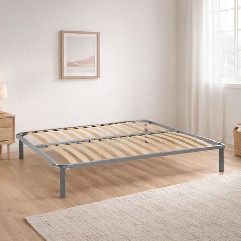 Somier ortopédico Talamo Italia con 14 lamas, adecuado para una cama tamaño queen, Made in Italy, somier de contrachapado de abedul, 140x200h34 cm, con embalaje reforzado (1/3)