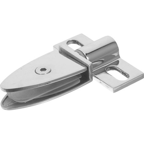 Charnière Inox pour Porte de Pivotante, Support Renforcé, Pince Verre Haut et Bas, pour Cabines Domicile et Hôtel (1/5)