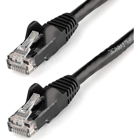 Câble réseau Cat6 Gigabit UTP sans crochet de 2m - Cordon Ethernet RJ45 anti-accroc - M/M - Noir (N6PATC2MBK) (1/5)