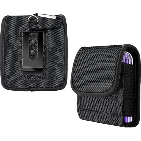 Étui de protection pour téléphone portable avec clip ceinture pour Samsung Galaxy Z Flip/Z Flip 5G/Z Flip 3 5G (toile Oxford) (1/4)
