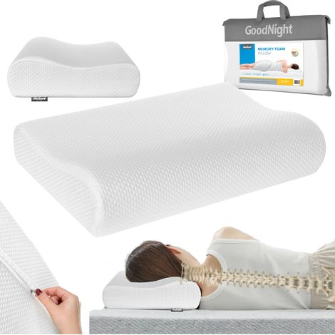 Cuscino ortopedico Rebel per dormire, sagomato in memory foam. (1/5)