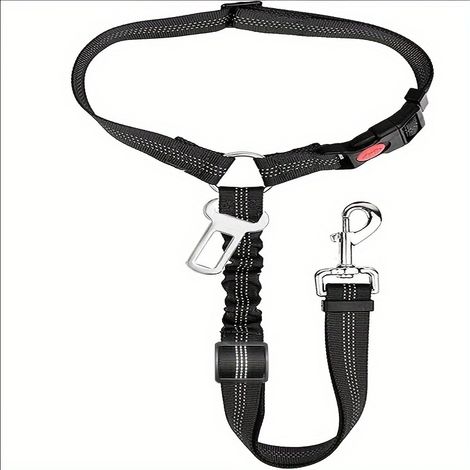 Cinturón de seguridad para perros en el coche - Cinturón de seguridad para perros, perros pequeños, perros medianos (negro)