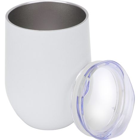 Verre isotherme en acier inoxydable 12oz double paroi forme U coquille d'oeuf pour boissons vin eau blanc (1/5)
