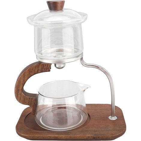 Ensemble Théière Kung Fu Verre Borosilicate 350ml Séparation Intelligente Écoulement Magnétique (1/5)
