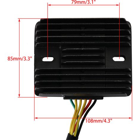 Voltage regulator rectifier adapter for 250cc and 260cc spiral CN250 VOG Rockett (Linhai brand) (1/4)