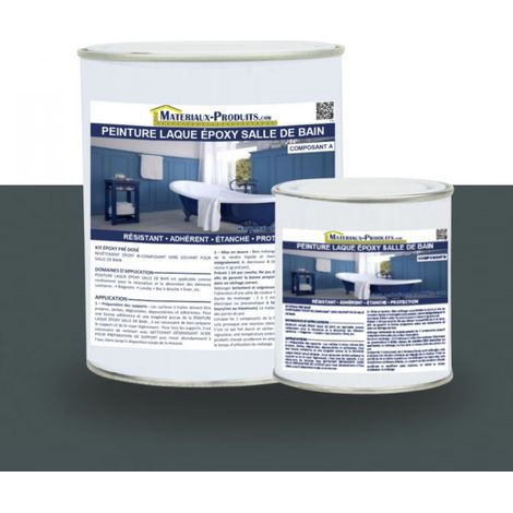 Peinture Laque Epoxy Salle de Bain - 1 Kg Gris anthracite - MATPRO (1/5)