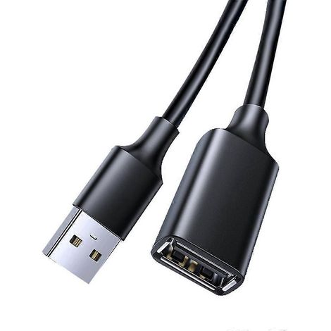 Câble d'extension USB 2.0 mâle-femelle pour synchronisation de données, débit rapide, pour téléphone - 50 cm (1/4)