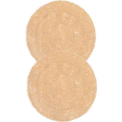 Lot de 2 protège-savons en luffa naturel de 11 cm, antidérapants et auto-agrippants. (1/5)