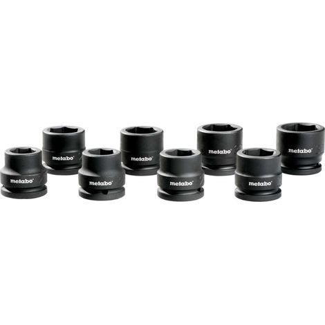 Juego llaves de vaso metabo antichoque negro 21 a 32 mm