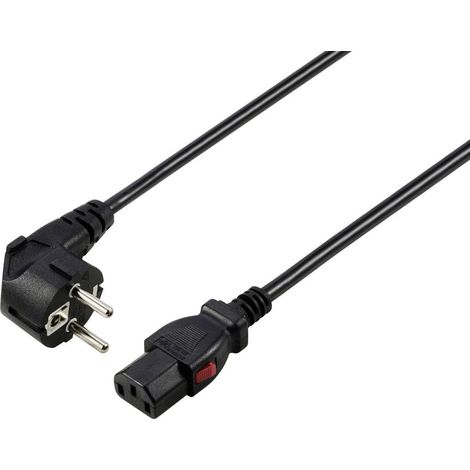 Sygonix SY-6733072 appareils IEC Câble de raccordement noir 2 m verrouillable Y883283 (1/3)