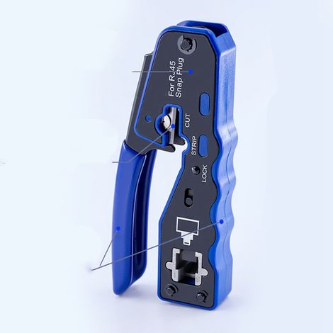 Pince à sertir pour connecteurs RJ, outil de sertissage universel en acier pour câbles 8P CAT5 et 6 broches. (1/5)