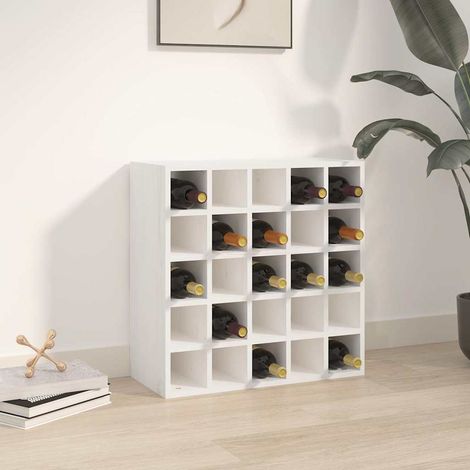Armoire à vin Meuble de Rangement - Style Contemporain Blanc 56x25x56 cm Bois de pin massif BV928873 - BonneVie (1/5)