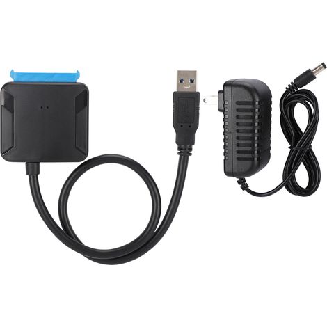 Câble convertisseur UASP SATA vers USB 3.0, adaptateur SSD, équipement avec prise américaine 100-240V (1/5)