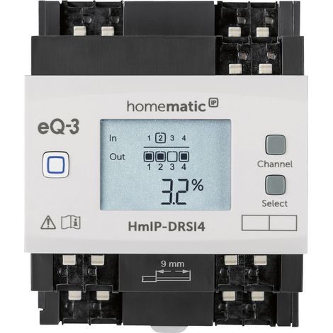 HOMEMATIC IP Smart Home 154431A0 Schaltaktor für Hutschienenmontage, 4-fach