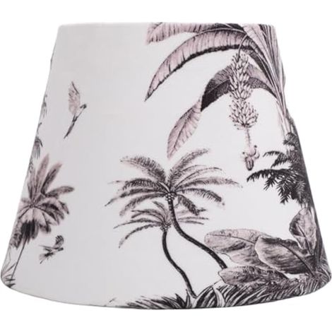 Abat-jour E14/E27, velours décoratif, forme cylindrique de remplacement pour lampe murale verticale et lampe de table, 11 x 17 x 13 cm (Rainforest) (1/5)