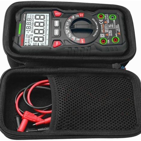 Housse De Transport Rigide, Étui Pour Multimètre Ht118A, Avec Poche En Filet, Pour Multimètre Voltmètre (1/4)