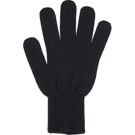 Gant de protection thermique professionnel (1 pièce) pour coiffure, lissage et bouclage, convient à la main gauche et à la main droite, noir. (1/4)