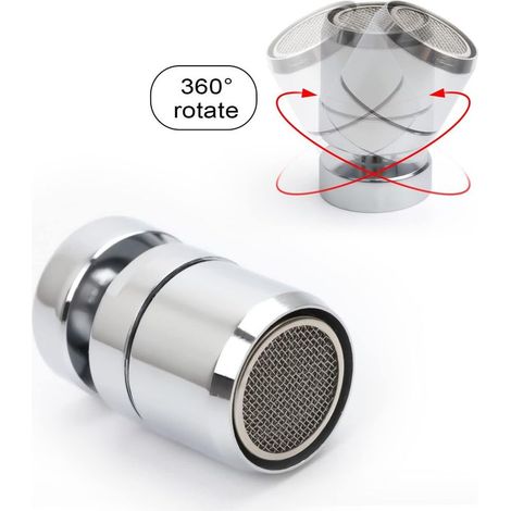 Aérateur de robinet 360° orientable, régulateur de débit économie d’eau (1/3)