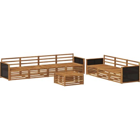 Ensemble de canapés d'extérieur 8 pcs Naturel 79 x 79 x 37 cm vidaXL (1/5)