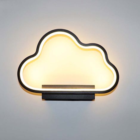 Applique nuage chambre enfant blanc chaud – murale LED design épuré, idéale pour salon, chevet, couloir, décoration cocooning murale (1/5)