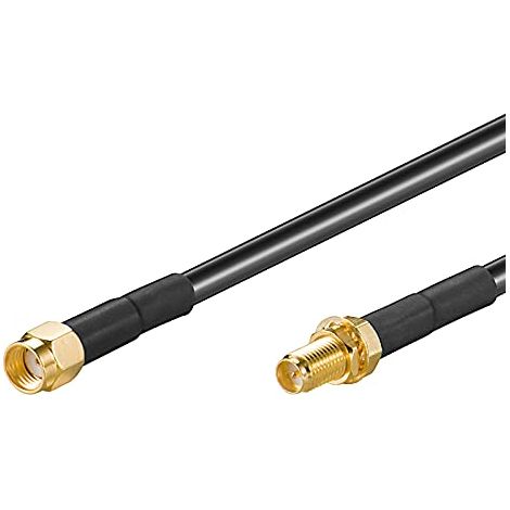 Prolunga per antenne WLAN Wi-Fi, Spina RP-SMA Presa RP-SMA. Lunghezza del Cavo 2 m (1/4)