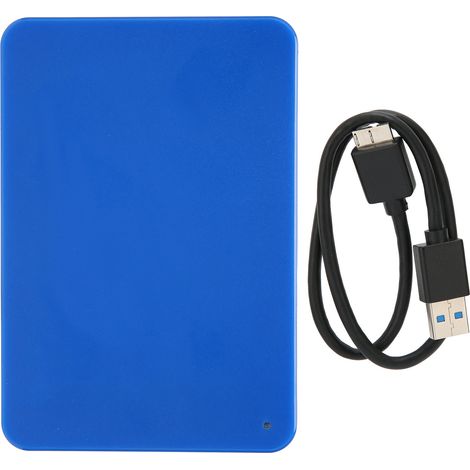 Disque dur externe HDD USB 3.0 250 Go bleu, plug-and-play portable pour PC, Mac, PS4 et Xbox One (1/5)