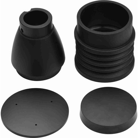 Trémie dose unique pour Eureka Mignon Type 1 en alliage d'aluminium noir avec soufflet silicone intégré (1/5)
