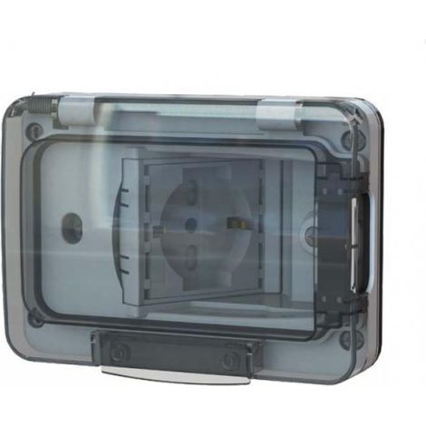 4box large prise mobile ip66 avec boÎtier mural p40 3mt anthracite 4b.w.cc03