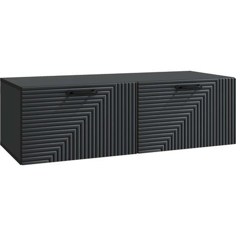 Maison Exclusive - Meuble TV mural Noir 98 x 41 x 30 cm Bois d'ingénierie (1/5)