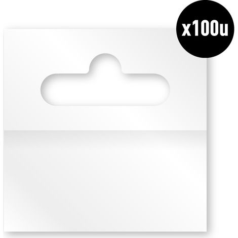 Gancho autoadhesivo flexible pet, transparente, 50 x 50 mm, 100 uds (1/2)