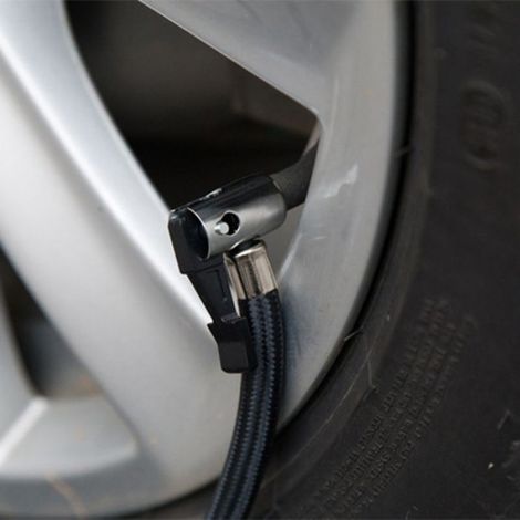 Compresseur d'air portable 12V 300 PSI – Mini pompe auto pneu, noir, 3 embouts, câble 2 m (1/5)