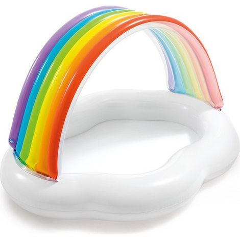 Bar Flottant pour Piscine,Bar Gonflable Piscine,Plateau Gonflable Piscine,Plateau Piscine Flottant,14512084cm，Piscinette Nuage Rainbow