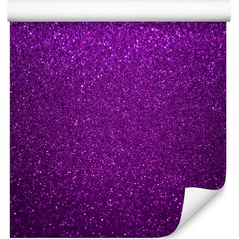 Papel pintado violeta con purpurina para salón y dormitorio, 50x1000 cm. (1/5)